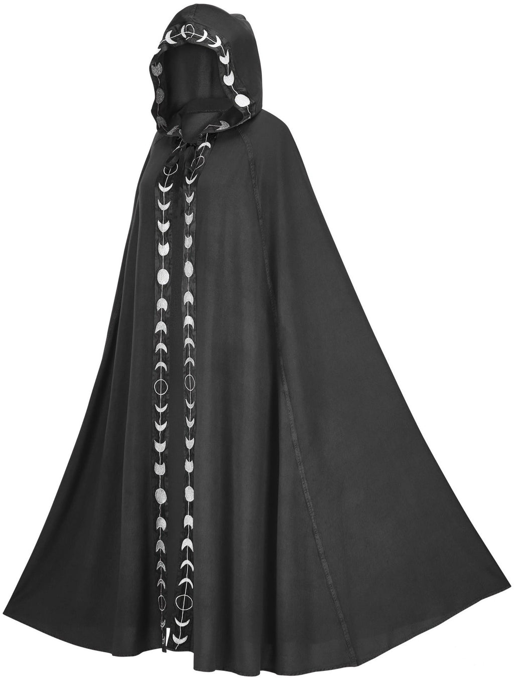 Hooded Cloak Medieval Renaissance Costume – 5 Color Printed Cloak for Halloween, Cosplay & Festivals