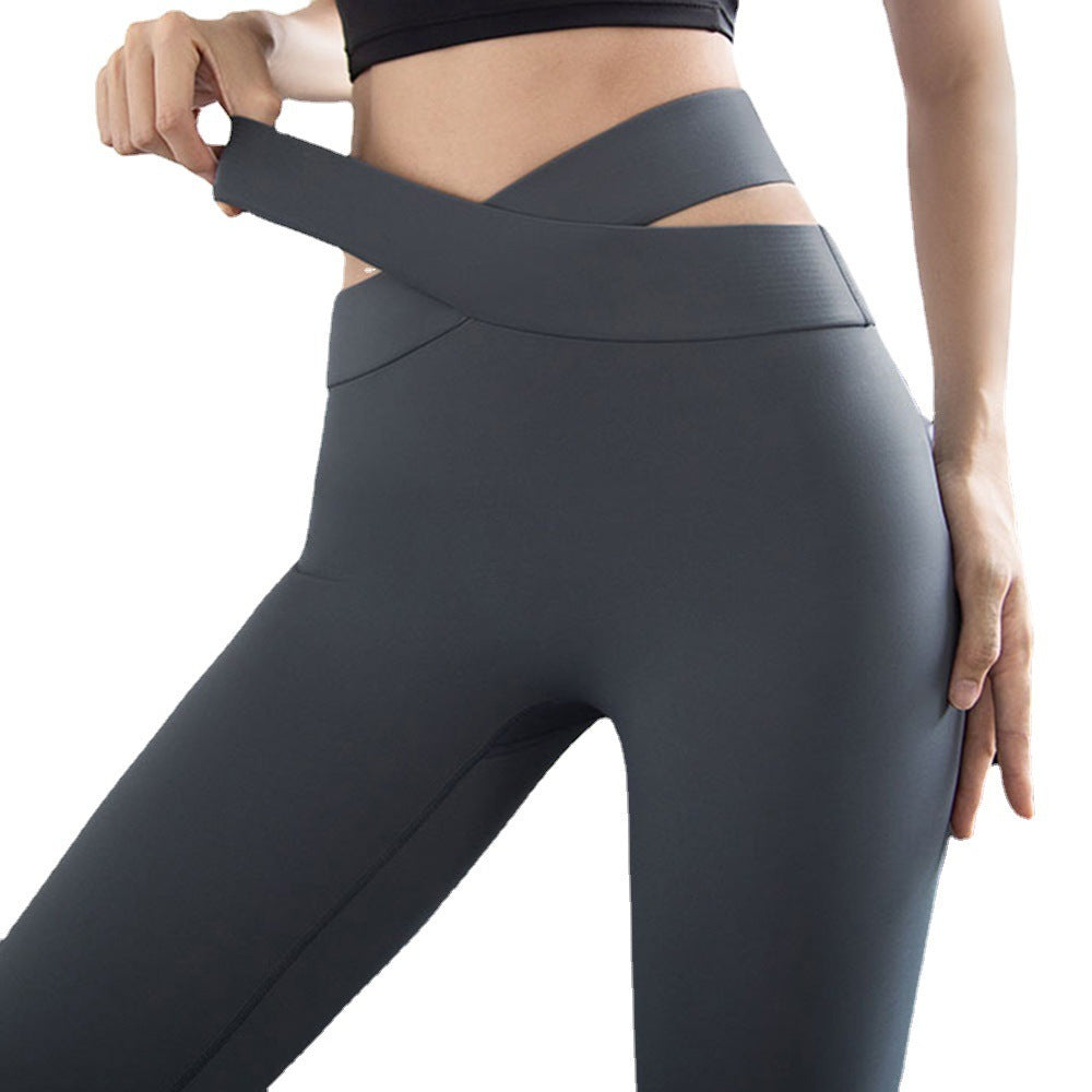 Fall Winter Fitness Running Sanded Sports Leggings Yoga Clothes