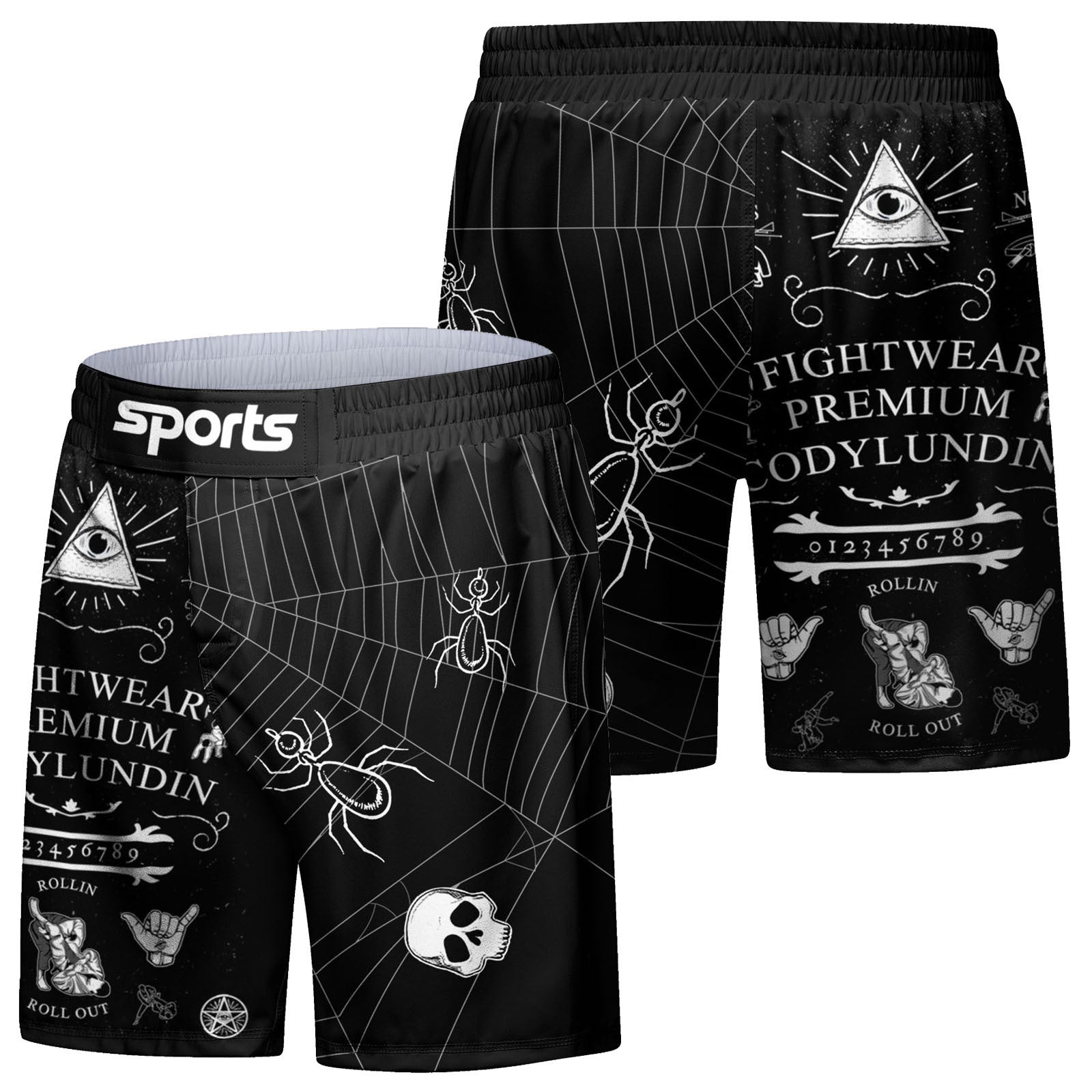 Men's Digital Printing Fitness Quick-drying Stretch Clothes Casual Four-piece Suit